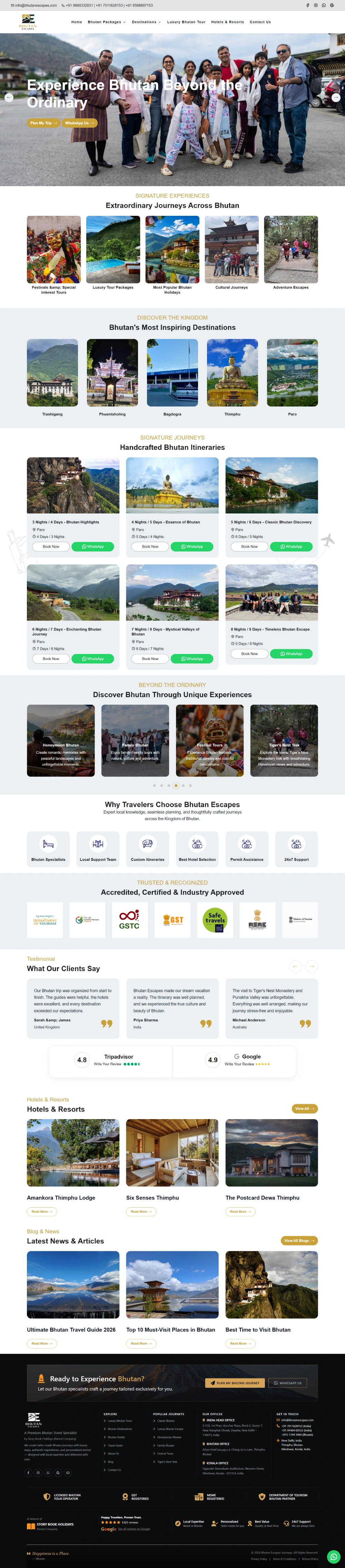 Travel Website Design