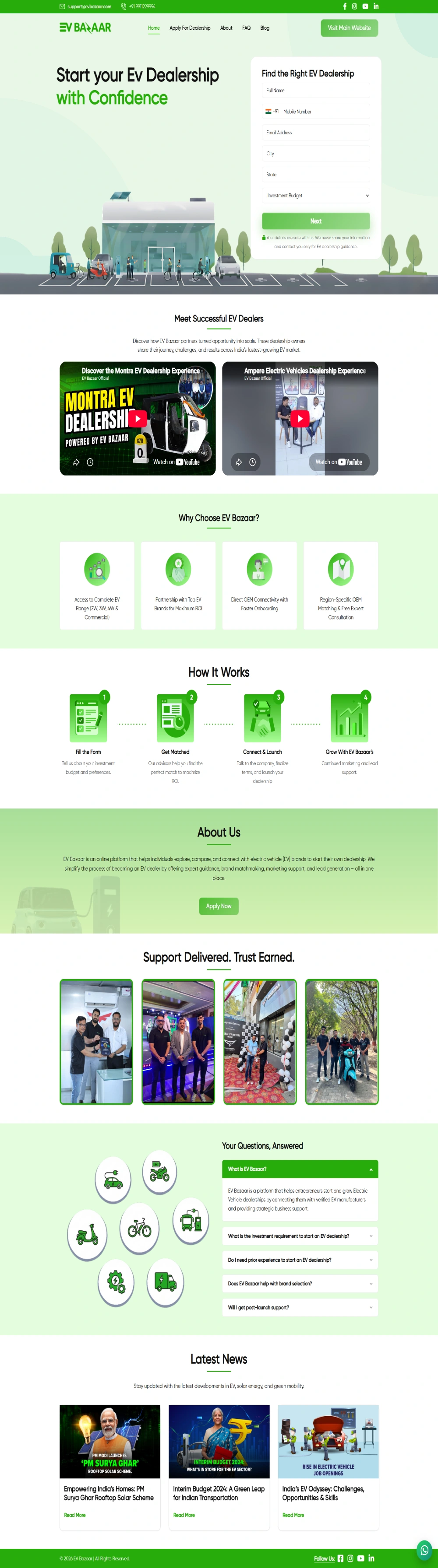 EV Website Design